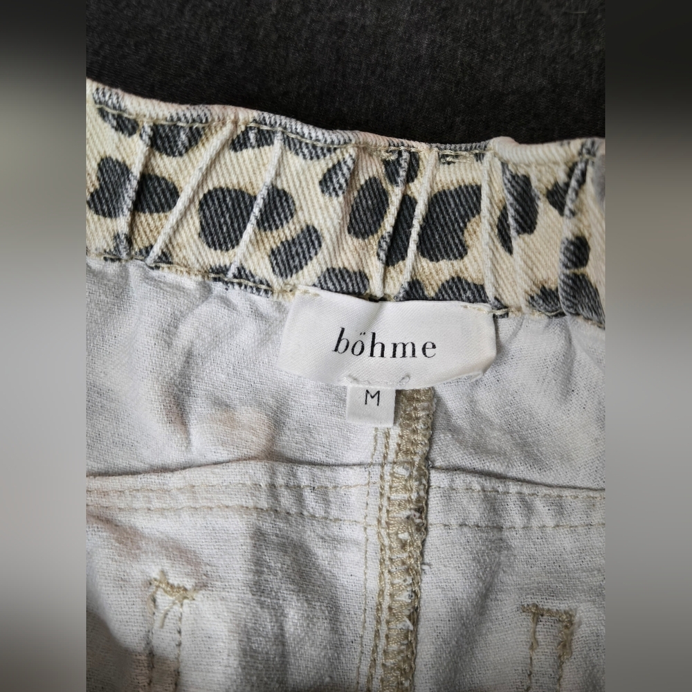bohme Neutral Leopard-Print Cropped Jeans - Picture 9 of 12